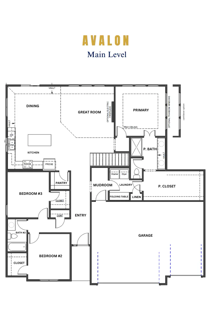 Avalon Main Level W Canteliver Option