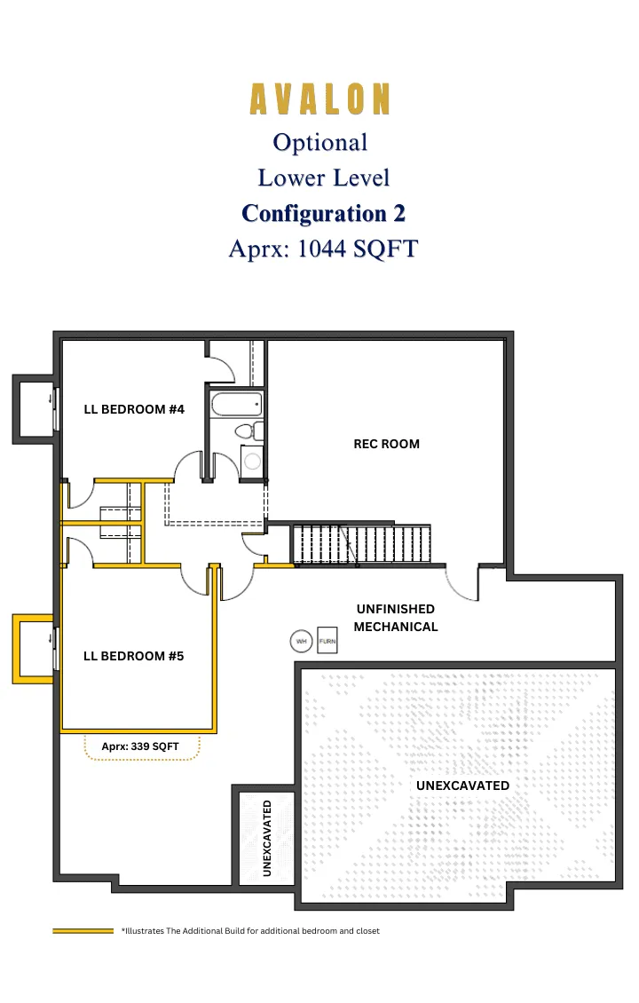 Avalon Option Lower Level 5 Bed