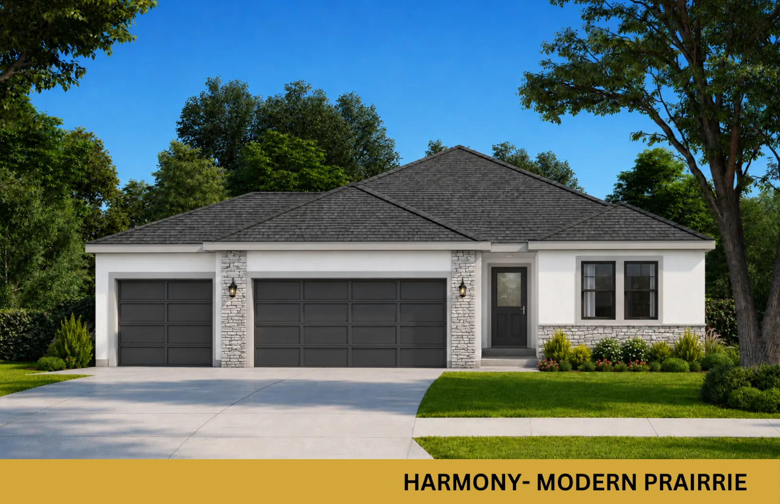 HARMONY MODERN PRAIRIE COLOR wGOLD TRIM ELEVATION