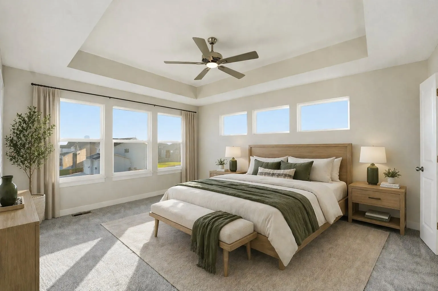 Lot 124RS 1917 SW Hightown Drive Crestwood Craftsman Master Bedroom Staged