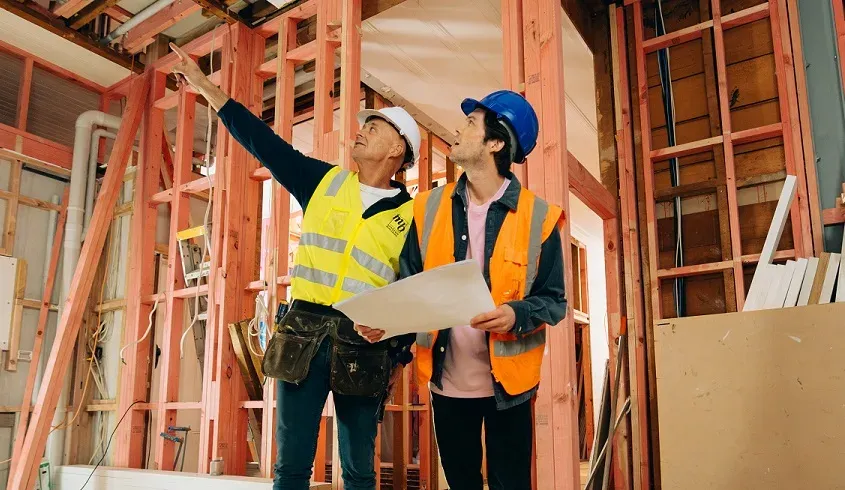 Builder reviewing a turnkey rental-home project