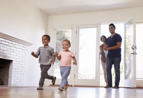 A family in their new Avital home