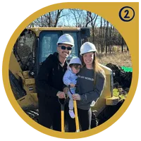 Step 2 — breaking ground on your new home